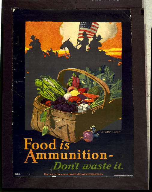 1918 US Food Administration Poster: Food is Ammunition